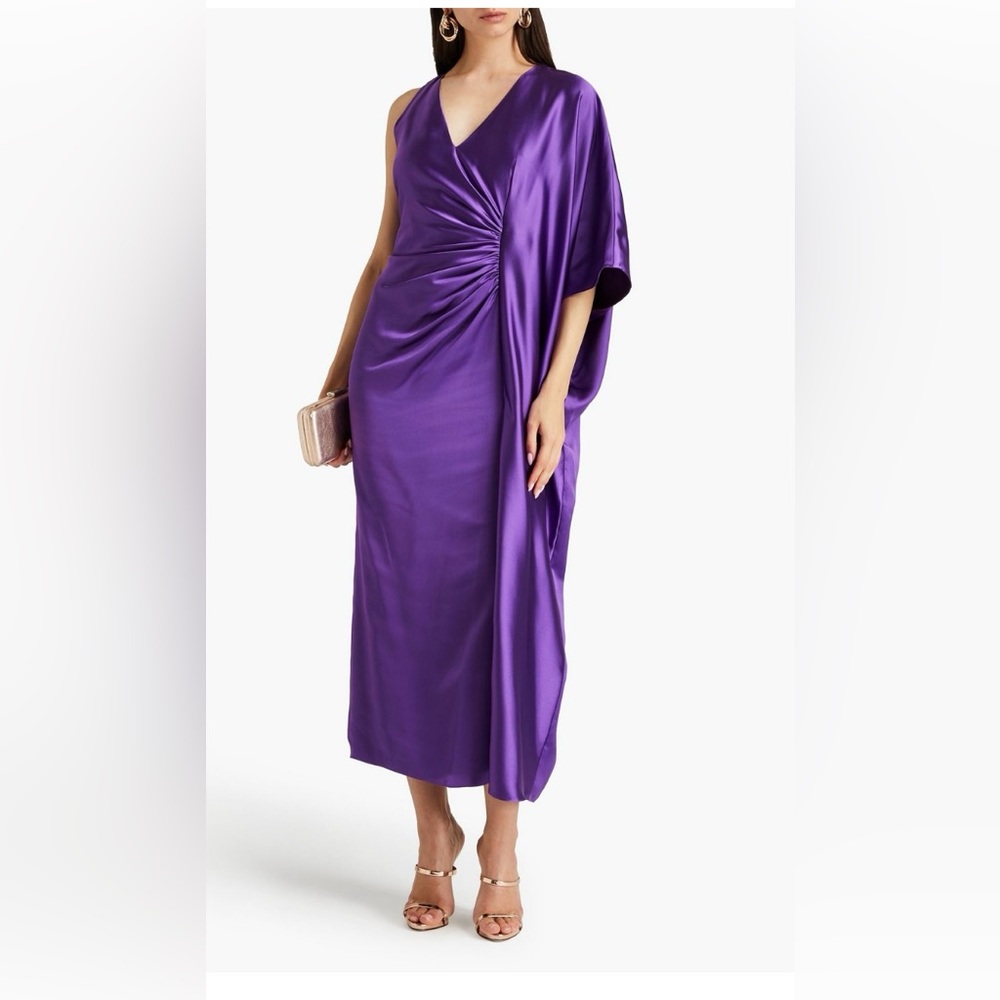 Badgley Mischka cape sleeve dress